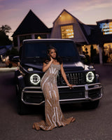 Classic Sweetheart Strapless Sleeveless Prom Dresses Sheath Floor Length With Beads