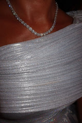 Gorgeous Silver Portrait Sleeveless Sequins Prom Dresses High Split Long On Sale