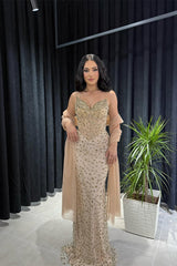 Timeless Strapless Sleeveless V-Neck Prom Dresses Mermaid Gem Column On Sale