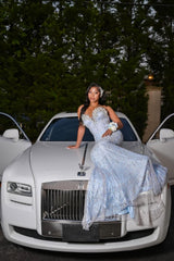 Classic Sweetheart Strapless Sleeveless Mermaid Prom Dresses Gem With Beads
