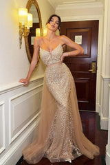 Classic V-Neck Strapless Sleeveless Mermaid Prom Dresses Column Pearl With Lace-Up Back