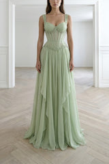 Dazzling Mint Green Sweetheart Straps Sleeveless Chiffon Prom Dresses Gem With Lace-Up Back