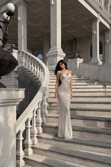 Timeless Sweetheart Spaghetti-Straps Sleeveless Mermaid Prom Dresses Sheath With Zipper