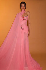 Sparkling Pink Sweetheart Strapless Sleeveless Prom Dresses Gem With Pleats