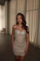 Charming Sweetheart Strapless Sleeveless Sequins Mini Homecoming Dresses