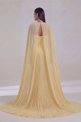 Timeless Daffodil Sweetheart Strapless Sleeveless Mermaid Prom Dresses Floor Length With Zipper Pleats