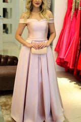A-Line Off-the-Shoulder Sleeveless Long With Ruffles Elegant Evening Dress-ballbellauk