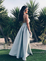 A-Line Spaghetti-Straps Sleeveless Long With Ruffles Elegant Evening Dress-ballbellauk