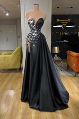 Amazing Crystal Long Prom Dress With Split On Sale Sweetheart-ballbellauk