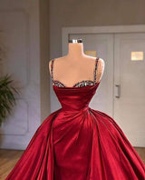 Amazing Spaghetti Strap Sleeveless Prom Dress With Train-ballbellauk