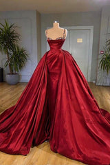 Amazing Spaghetti Strap Sleeveless Prom Dress With Train-ballbellauk