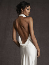 Beautiful Backless High Neck Mermaid Wedding Dress On Sale-ballbellauk