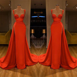 Beautiful Red Sweetheart Long Prom Dress With Split Starps-ballbellauk