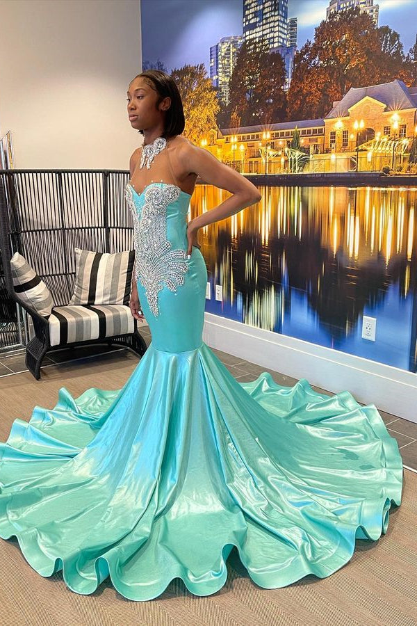 Chic Sleeveless Jade Prom Dress UK With Appliques & Beading ballbellauk Chic Sleeveless Jade Prom Dress UK With Appliques & Beading ballbellauk
