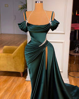 Classic Mermaid Prom Dress Ruffles With High Split Off-the-Shoulder-ballbellauk