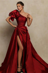 Classic One Shoulder Mermaid Formal Wears Long Slit Online-ballbellauk
