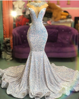 Elegant Mermaid Long Evening Prom Dress On Sale Sequins-ballbellauk