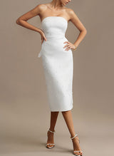 Elegant Satin Wedding Dresses Bowtie Beading-Ballbella