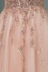 Elegant Sequins Long Evening Prom Dress Floor Length V-Neck-ballbellauk