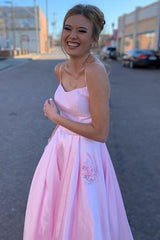 Glamorous Party Dress Ruffles Spaghetti-Straps Sleeveless Long Prom Dress-ballbellauk