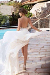 Gorgeous Halter Sleeveless Lace Chiffon Prom Dress-ballbellauk