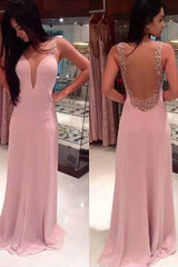 Gorgeous Straps Beading Sleeveless Long Evening Dress Chiffon-ballbellauk