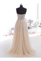Gorgeous Sweetheart Tulle Sleeveless Prom Dress-ballbellauk