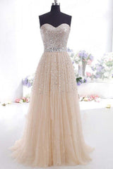 Gorgeous Sweetheart Tulle Sleeveless Prom Dress-ballbellauk