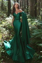 Mermaid Sweetheart Strapless Long With Shawl Formal Wears-ballbellauk