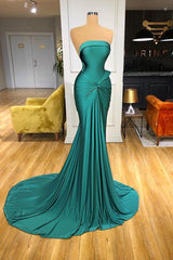 Modern Long Mermaid Evening Prom Dress On Sale Strapless-ballbellauk