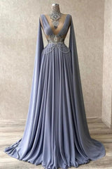 Modest High Neck Sleeveless Long 100D-chiffen prom Dresses With beads-ballbellauk