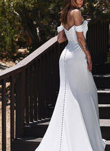 Off-the-Shoulder Wedding Dresses Cowl Neck-Ballbella