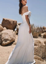 Off-the-Shoulder Wedding Dresses Cowl Neck-Ballbella
