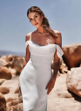 Off-the-Shoulder Wedding Dresses Cowl Neck-Ballbella
