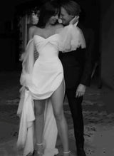 Satin Wedding Dress for Summer Beach Church Resort-Ballbella