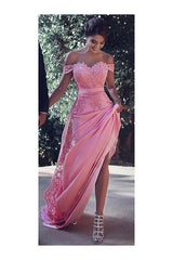 SheathOff-the-Shoulder Sleeveless Lace NS Elastic Woven Elegant Evening Dress-ballbellauk