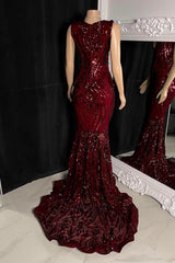 Stunning Sequins Mermaid Formal Wears Sleeveless V-Neck Online-ballbellauk