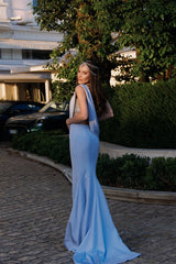 Dazzling Sweetheart Strapless Satin Mermaid Prom Dresses Sleeveless Beads With Flower