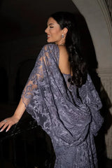 Romantic V-Neck Long Sleeves Lace Prom Dresses Mermaid Column With Lace-Up Back