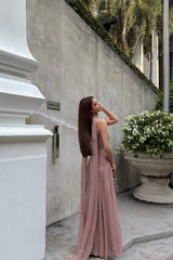 Graceful Strapless Sleeveless Chiffon Prom Dresses Long With Pleats