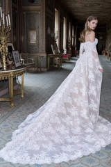 Glamorous Strapless Sleeveless Lace Mermaid Prom Dresses Column With Detachable Overskirt