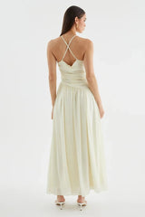 Graceful Sleeveless Chiffon Prom Dresses A-Line With Pleats Flower