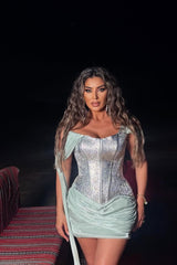 Chic Off The Shoulder Homecoming Dresses Mini With Pleats Ruffles