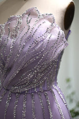 A Line Sleeveless Prom Dress UK with Flower Strapless Tulle and Appliques Sequins-ballbellauk