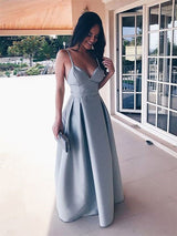 A-Line Spaghetti-Straps Sleeveless Long With Ruffles Elegant Evening Dress-ballbellauk