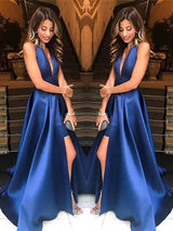 A-Line V-neck Sleeveless With Ruffles Elegant Evening Dress-ballbellauk