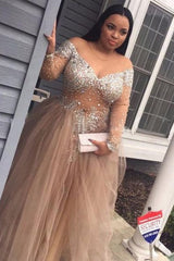 Ball Gown Off-the-Shoulder Sleeveless Sequin Tulle Long Prom Dress-ballbellauk