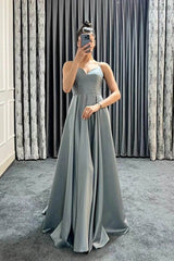 Beaded Sweetheart A-Line Prom Dress UK with Spaghetti Straps-ballbellauk