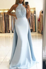 Beautiful Sleeveless Mermaid Lace Elegant Evening Dress-ballbellauk