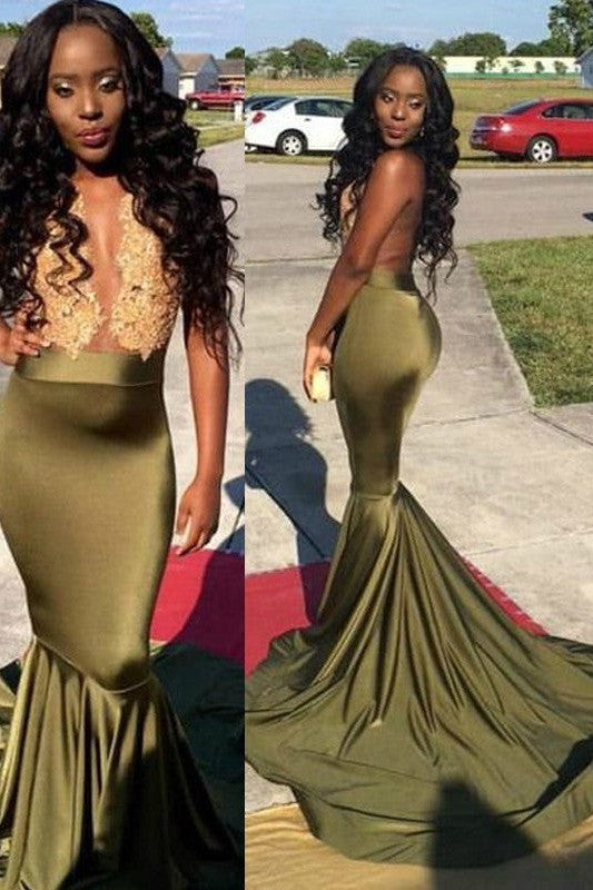 Beautiful Sleeveless Mermaid Scoop Elegant Evening Dress-ballbellauk